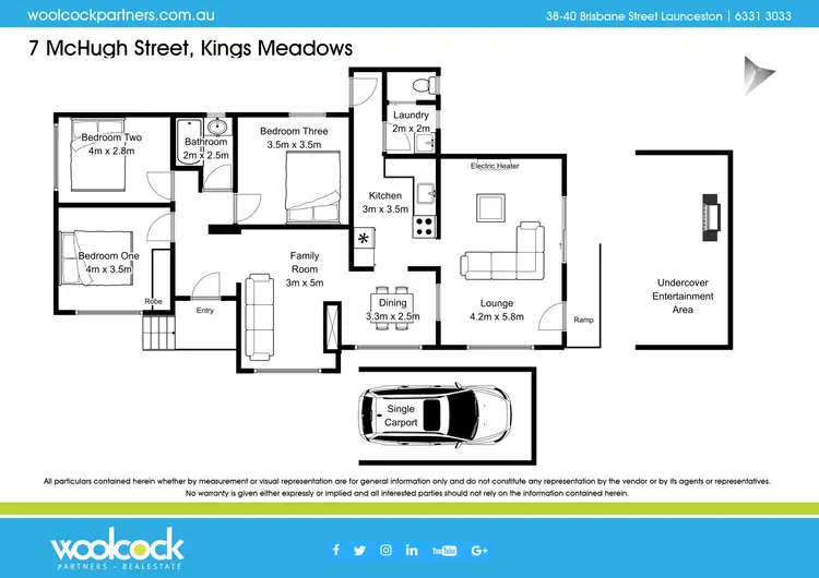 Floorplan of Homely house listing, 7 McHugh Street, Kings Meadows TAS 7249