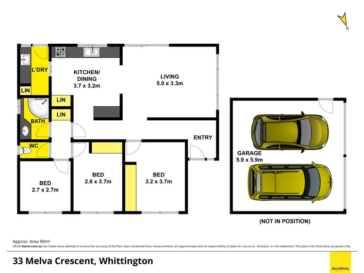 Floorplan of Homely house listing, 33 Melva Crescent, Whittington VIC 3219