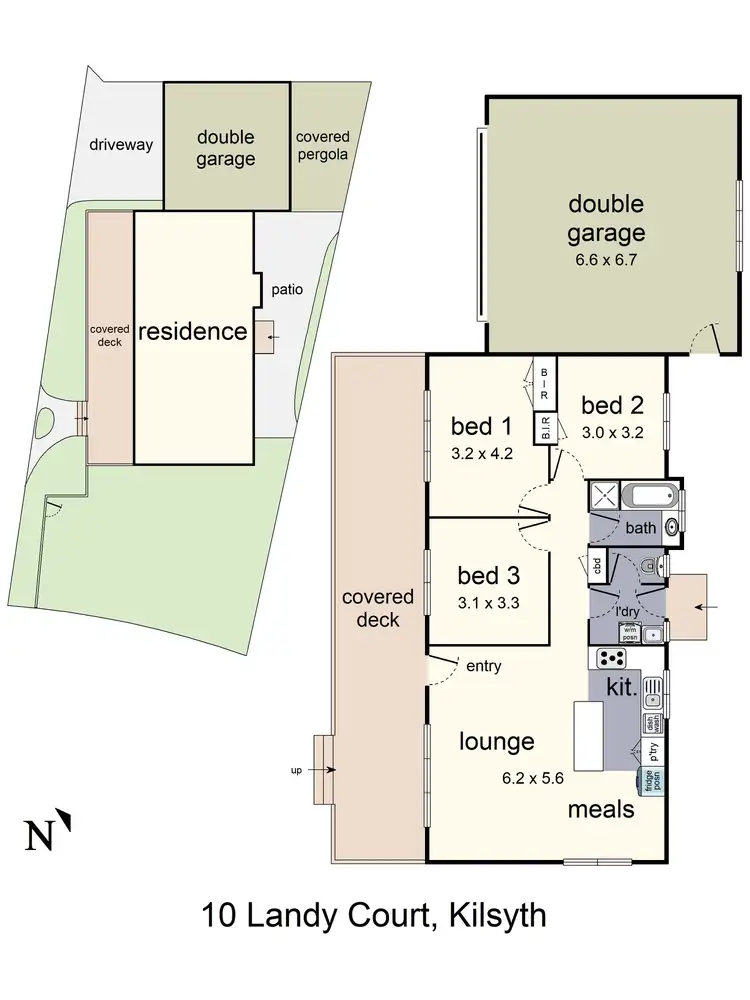 Floorplan of Homely house listing, 10 Landy Court, Kilsyth VIC 3137