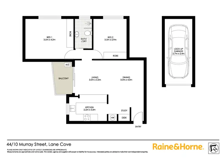 Floorplan of Homely apartment listing, 44/10 Murray Street, Lane Cove NSW 2066