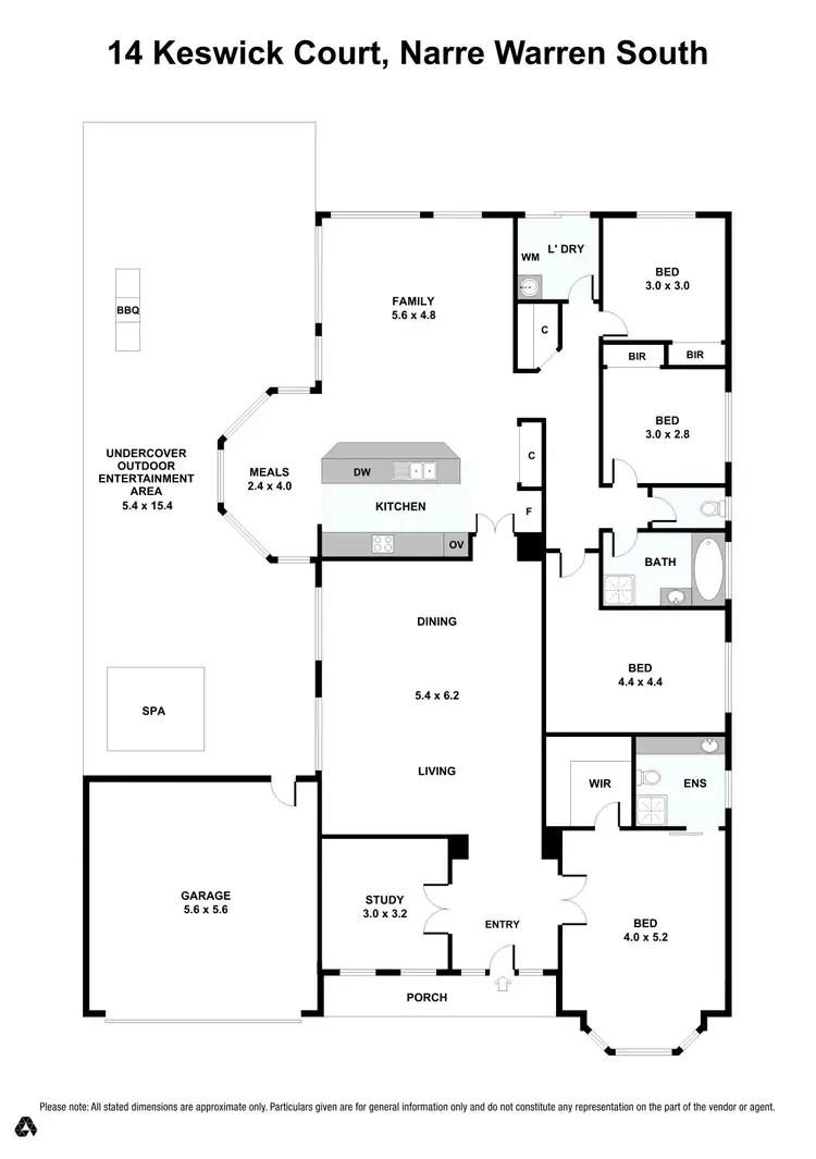 Floorplan of Homely house listing, 14 Keswick Court, Narre Warren South VIC 3805