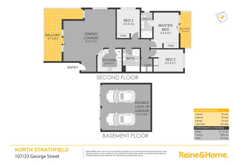 Floorplan of Homely apartment listing, 107/23 George Street, North Strathfield NSW 2137