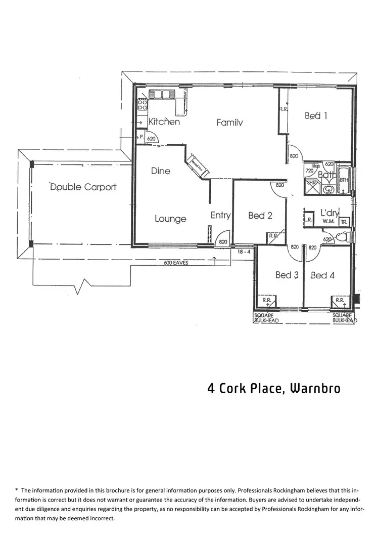 Floorplan of Homely house listing, 4 Cork Place, Warnbro WA 6169