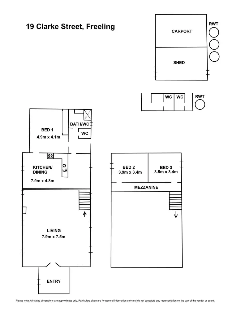 Floorplan of Homely house listing, 19 Clarke Street, Freeling SA 5372