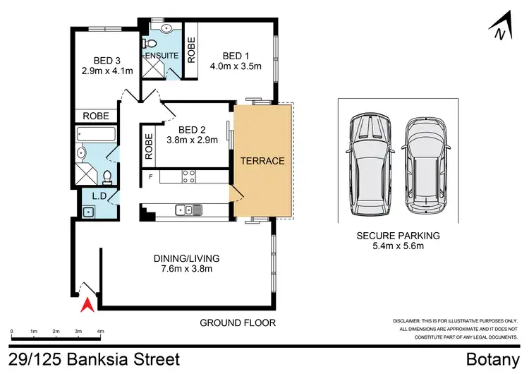 Floorplan of Homely unit listing, 29/125 Banksia Street, Botany NSW 2019