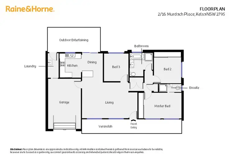 Floorplan of Homely unit listing, 2/16 Murdoch Place, Kelso NSW 2795