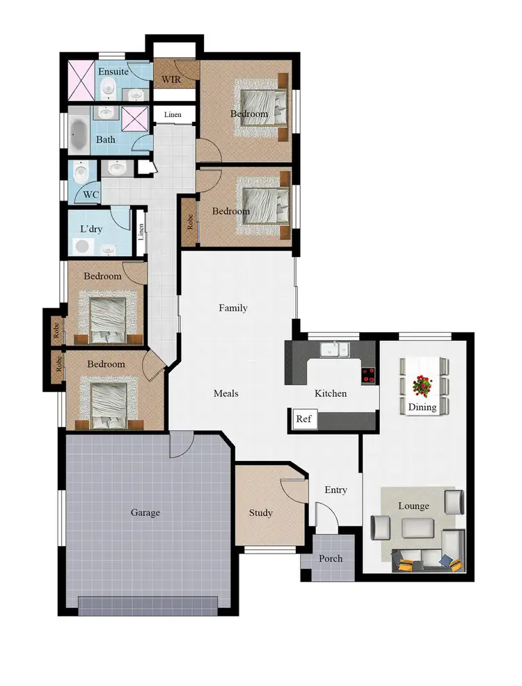 Floorplan of Homely house listing, 56 Sheperd Circuit, Kirwan QLD 4817