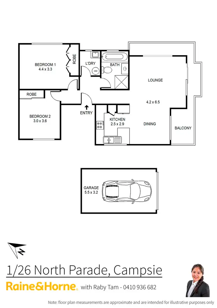 Floorplan of Homely unit listing, 1/26 North Parade, Campsie NSW 2194