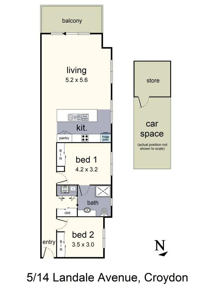 Floorplan of Homely apartment listing, 5/14 Landale Avenue, Croydon VIC 3136