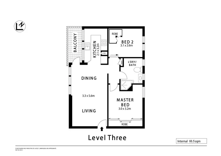 Floorplan of Homely apartment listing, 21/23-25 Gower Street, Summer Hill NSW 2130