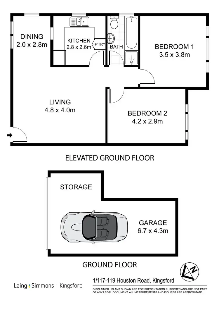 Floorplan of Homely apartment listing, 1/117-119 Houston Road, Kingsford NSW 2032