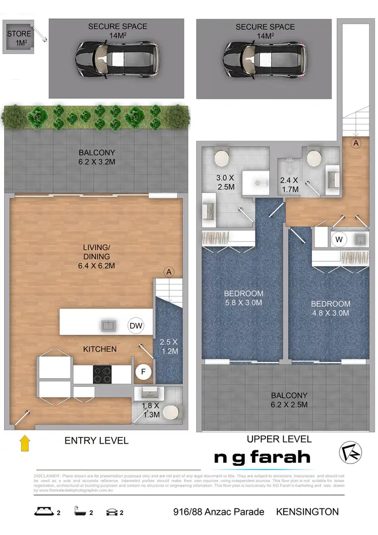 Floorplan of Homely apartment listing, 916/88 Anzac Parade, Kensington NSW 2033