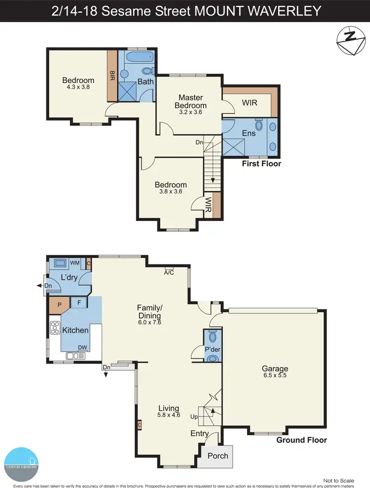 Floorplan of Homely townhouse listing, 2/14-18 Sesame Street, Mount Waverley VIC 3149