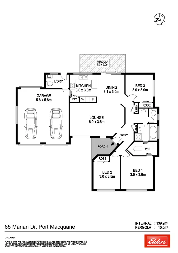 Floorplan of Homely house listing, 65 Marian Drive, Port Macquarie NSW 2444