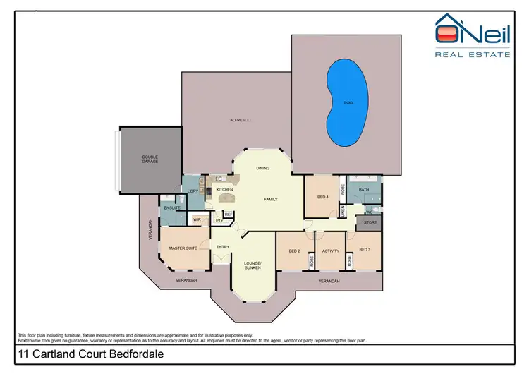 Floorplan of Homely house listing, 11 Cartland Court, Bedfordale WA 6112