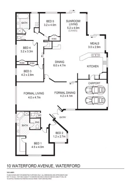 Floorplan of Homely house listing, 10 Waterford Avenue, Waterford WA 6152