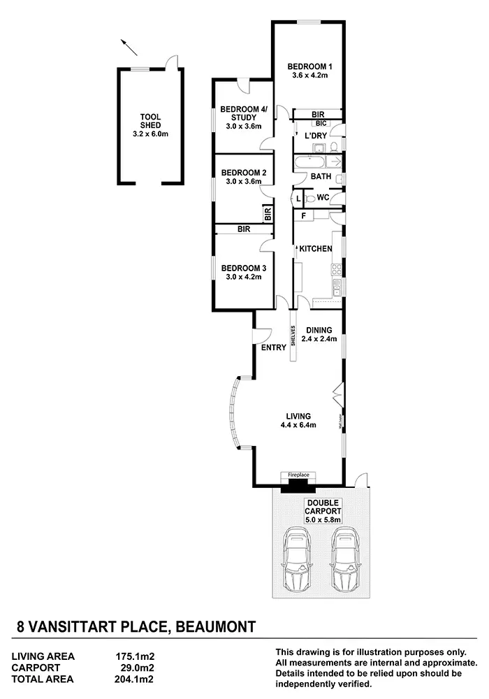 Floorplan of Homely house listing, 8 Vansittart Place, Beaumont SA 5066