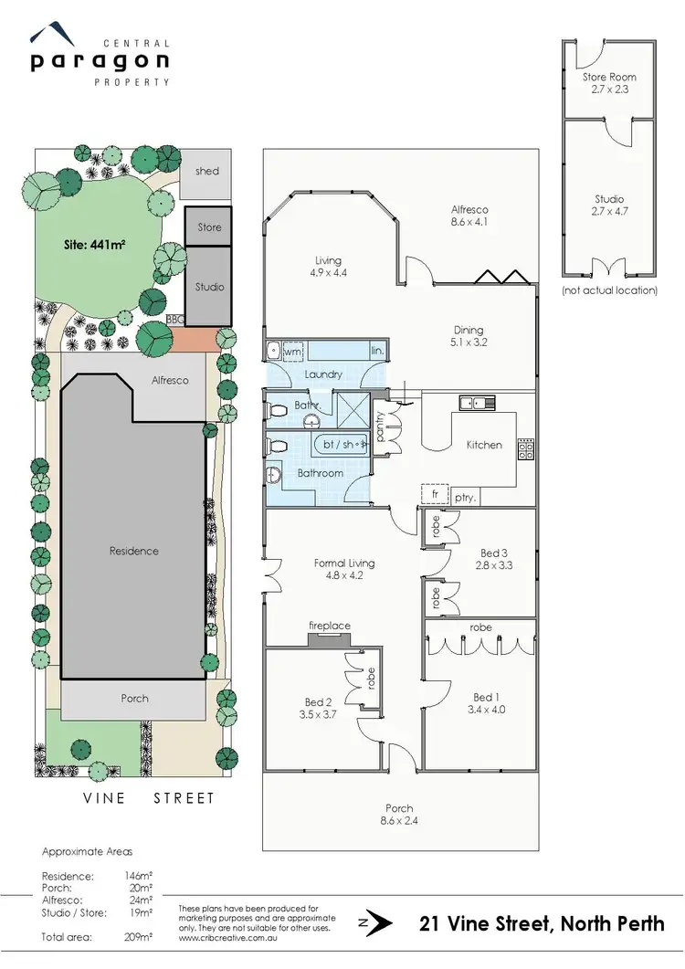 Floorplan of Homely house listing, 21 Vine Street, North Perth WA 6006