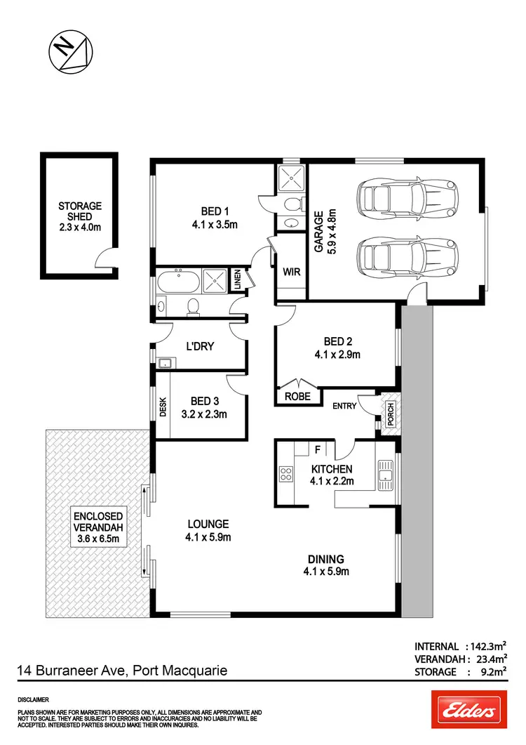 Floorplan of Homely house listing, 14 Burraneer Avenue, Port Macquarie NSW 2444