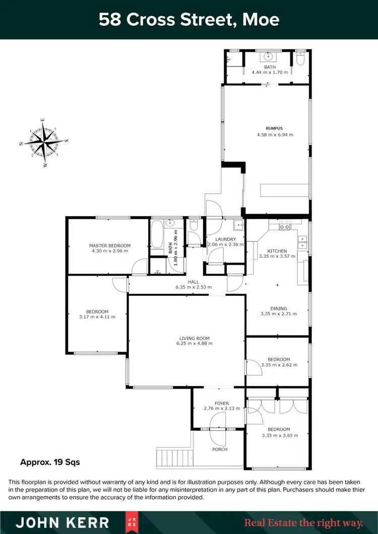 Floorplan of Homely house listing, 58 Cross Street, Newborough VIC 3825