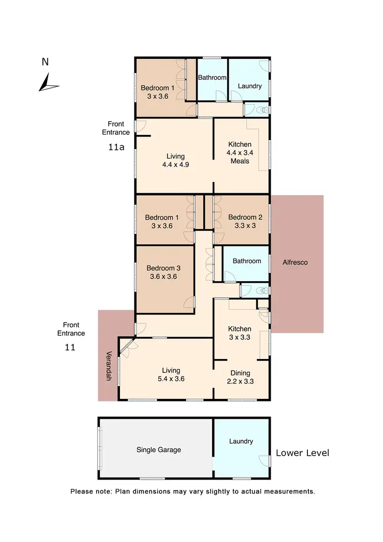 Floorplan of Homely house listing, 11 & 11A Albion Street, Golden Point VIC 3350