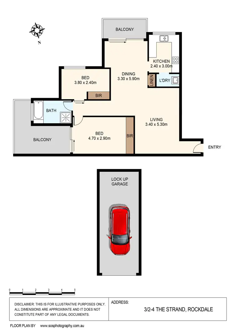 Floorplan of Homely unit listing, 3/2-4 The Strand, Rockdale NSW 2216