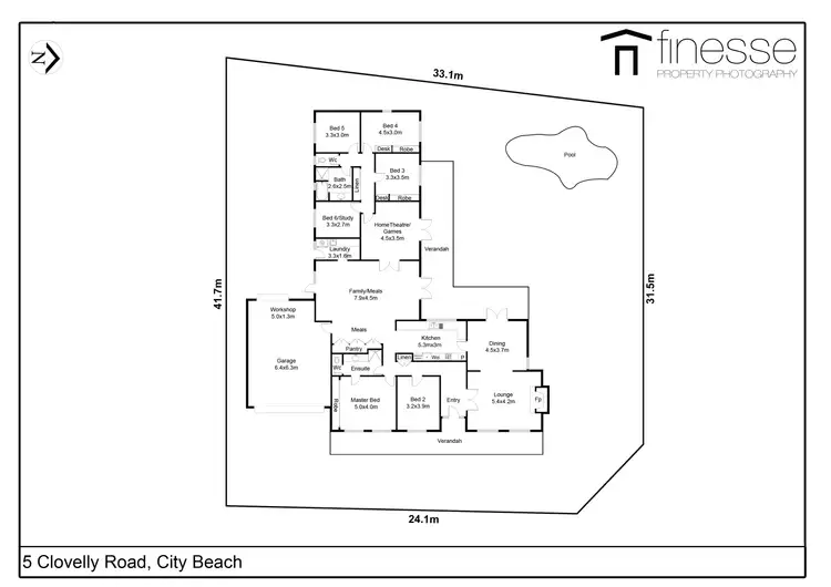 Floorplan of Homely house listing, 5 Clovelly Road, City Beach WA 6015