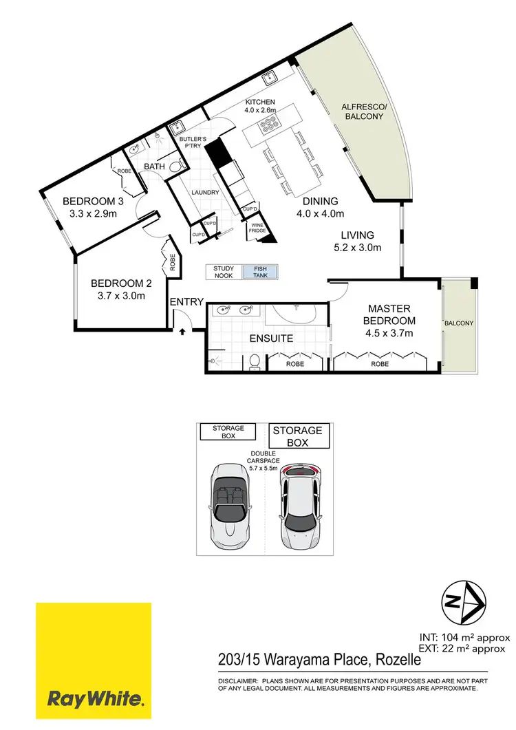 Floorplan of Homely apartment listing, 203/15 Warayama Place, Rozelle NSW 2039