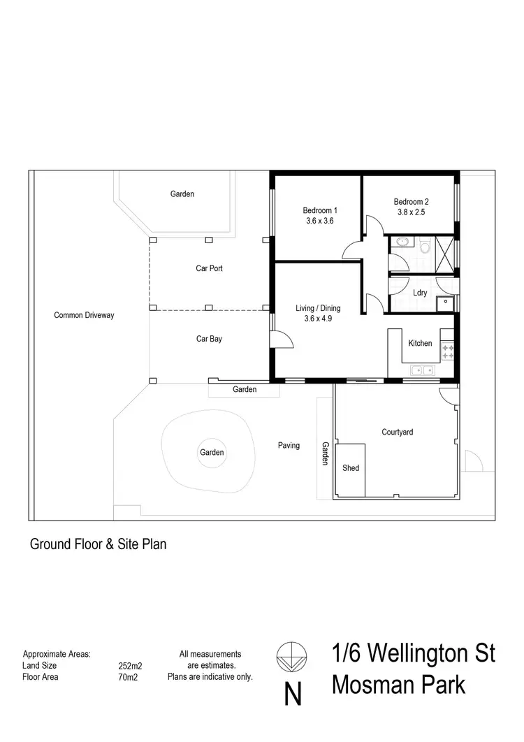 Floorplan of Homely unit listing, 1/6 Wellington Street, Mosman Park WA 6012