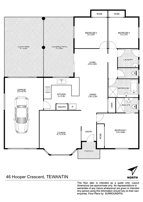 Floorplan of Homely house listing, 46 Hooper Cres, Tewantin QLD 4565