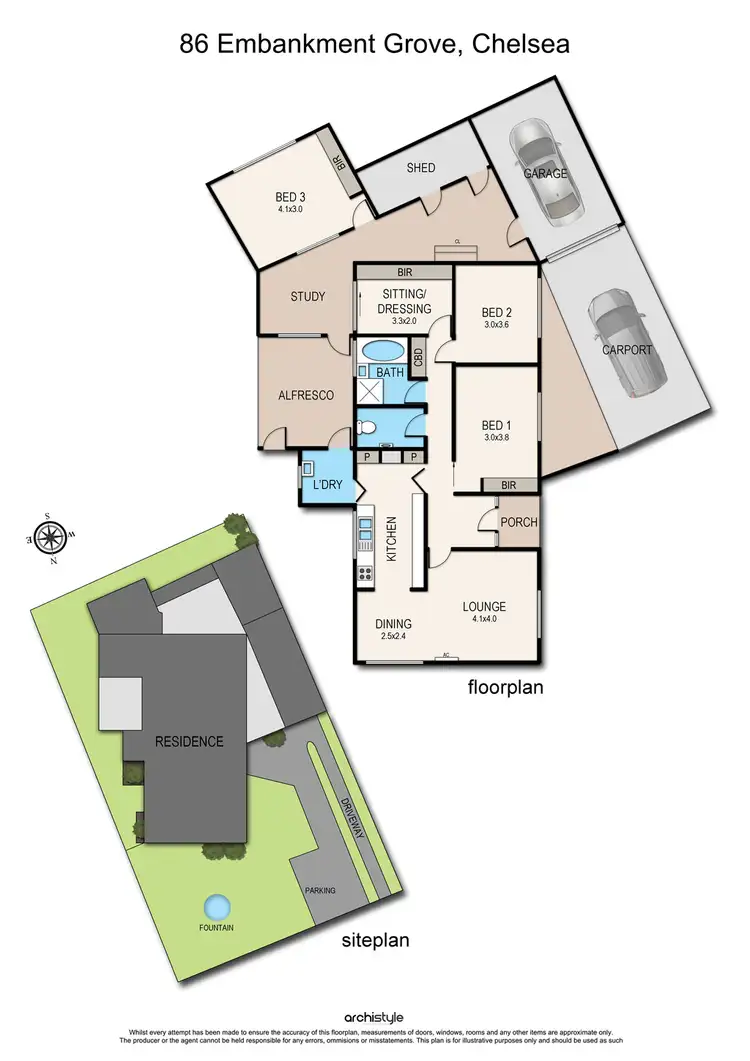 Floorplan of Homely house listing, 86 Embankment Grove, Chelsea VIC 3196