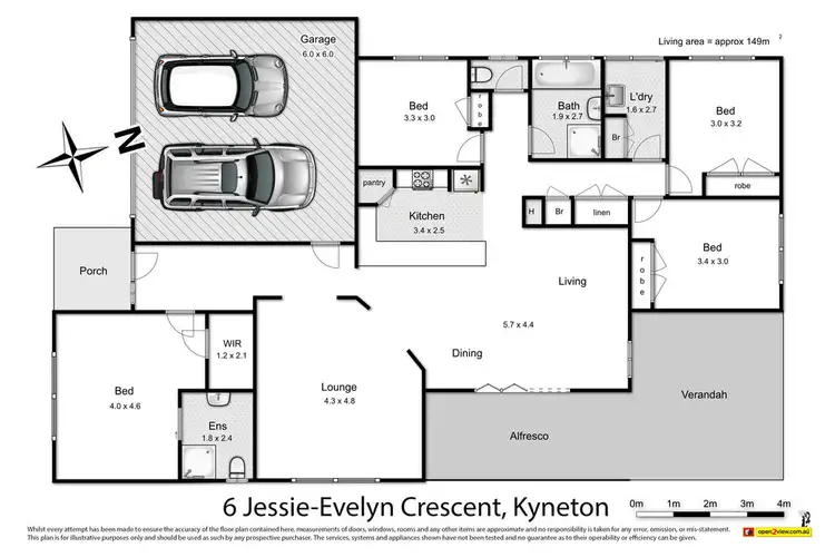 Floorplan of Homely house listing, 6 Jessie Evelyn Crescent, Kyneton VIC 3444