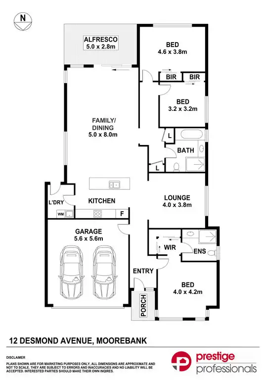 Floorplan of Homely house listing, 12 Desmond Avenue, Moorebank NSW 2170