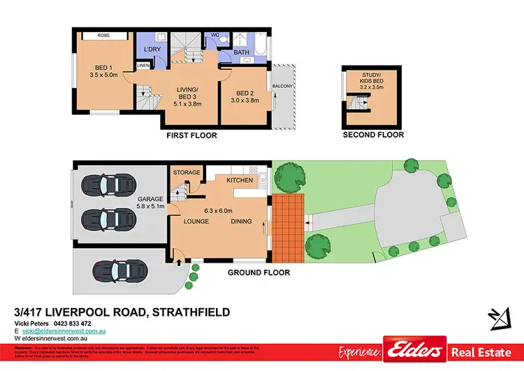 Floorplan of Homely townhouse listing, 3/417 Liverpool Road, Strathfield NSW 2135