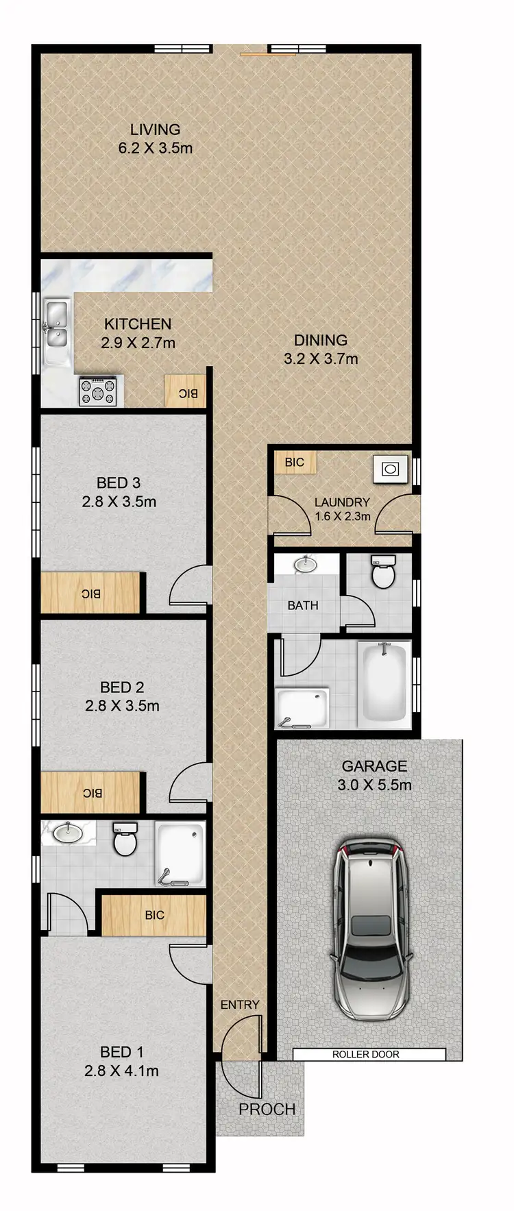 Floorplan of Homely house listing, 57 Gladstone Crescent, Mansfield Park SA 5012