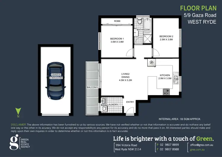 Floorplan of Homely unit listing, 5/9 Gaza Road, West Ryde NSW 2114