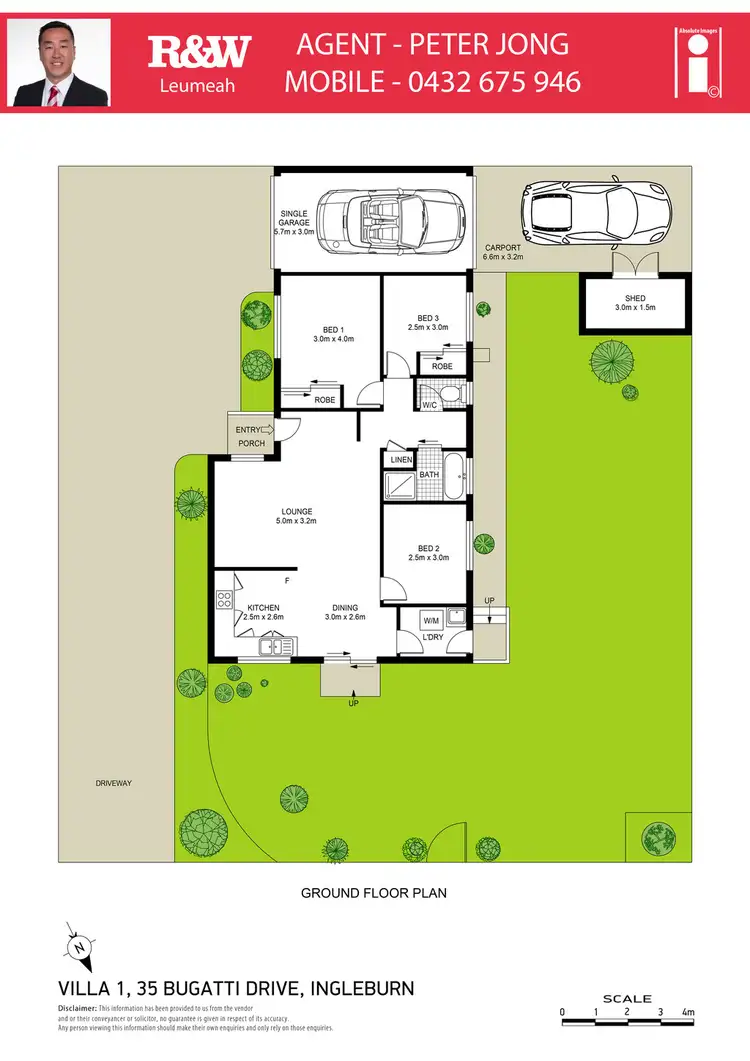 Floorplan of Homely villa listing, 1/35 Bugatti Drive, Ingleburn NSW 2565