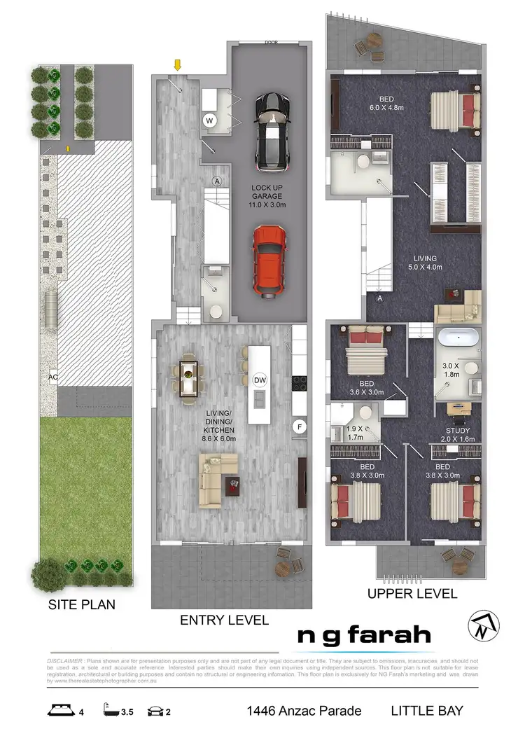 Floorplan of Homely semi-detached listing, 1446A Anzac Parade, Little Bay NSW 2036