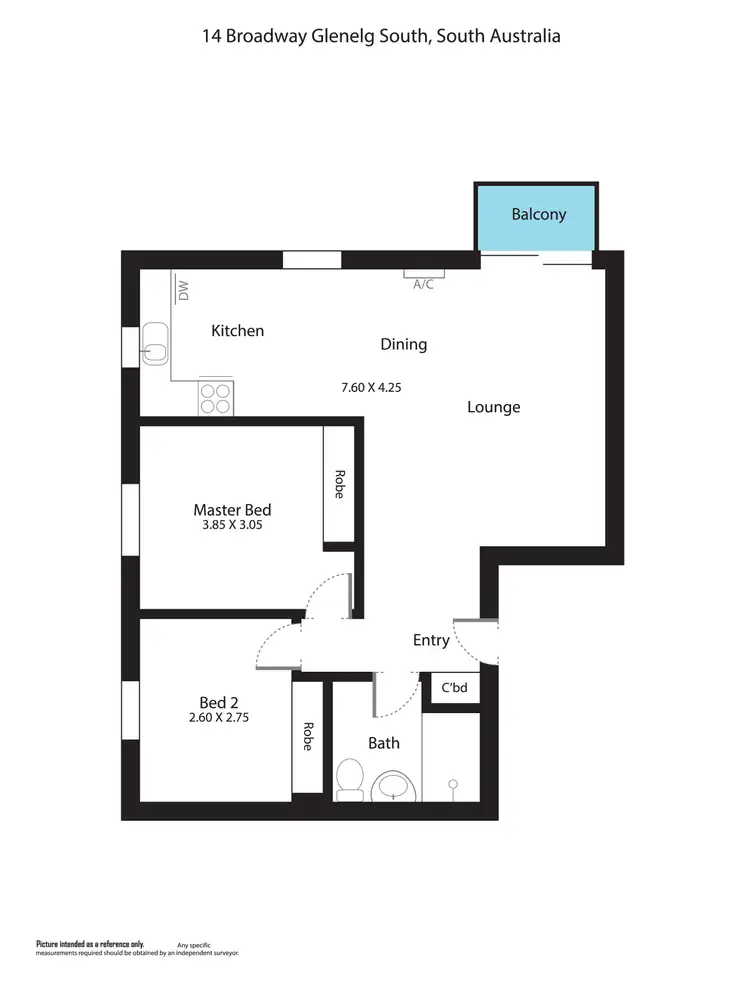 Floorplan of Homely unit listing, 10/14 Broadway, Glenelg South SA 5045