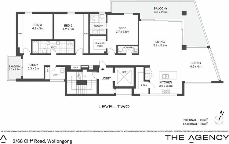 Floorplan of Homely apartment listing, 2/68 Cliff Road, Wollongong NSW 2500