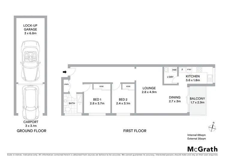 Floorplan of Homely apartment listing, 7/8 Myrtle Street, Coniston NSW 2500