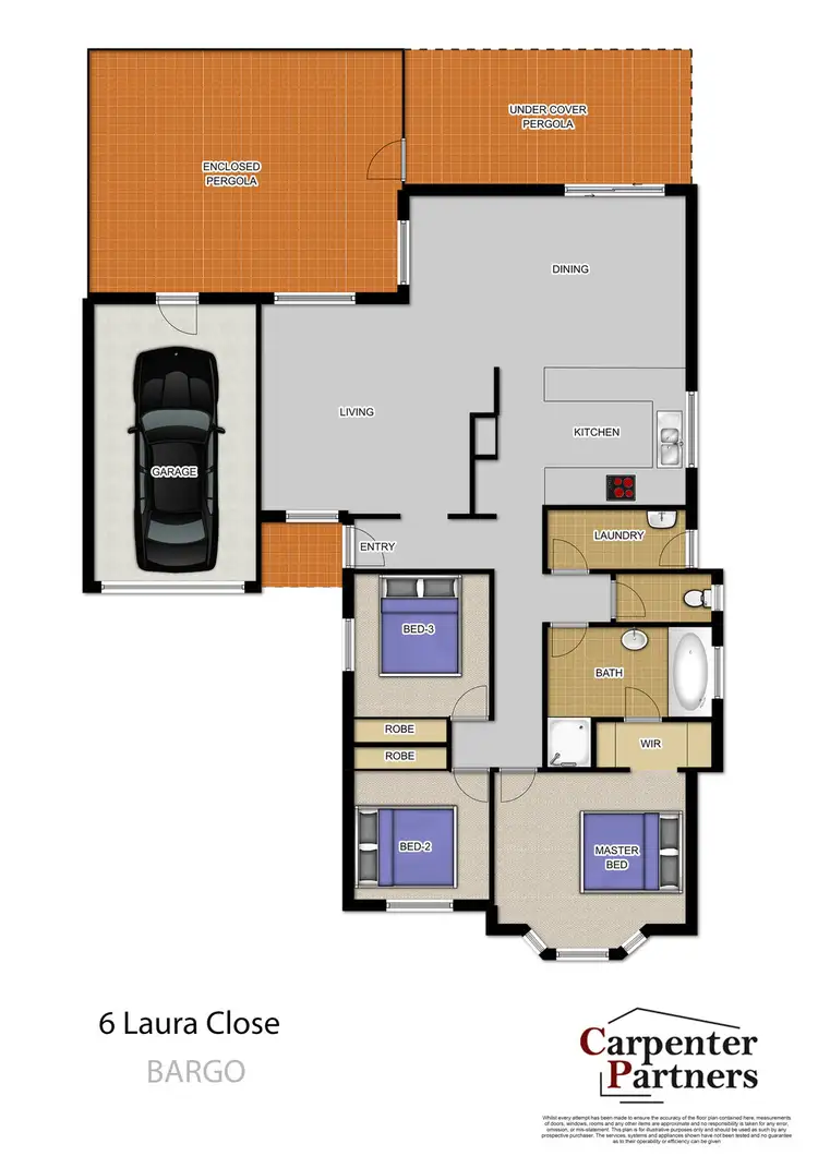 Floorplan of Homely house listing, 6 Laura Close, Bargo NSW 2574