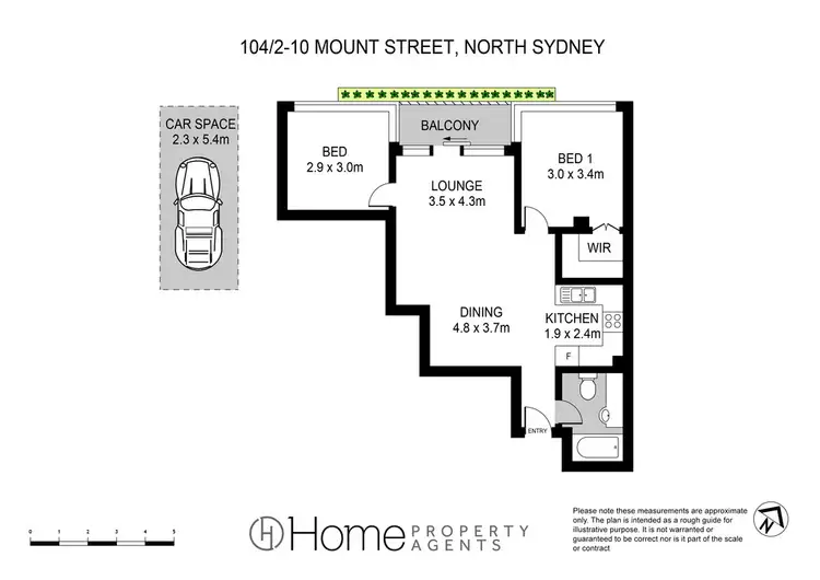Floorplan of Homely apartment listing, 104/2-10 Mount Street, North Sydney NSW 2060