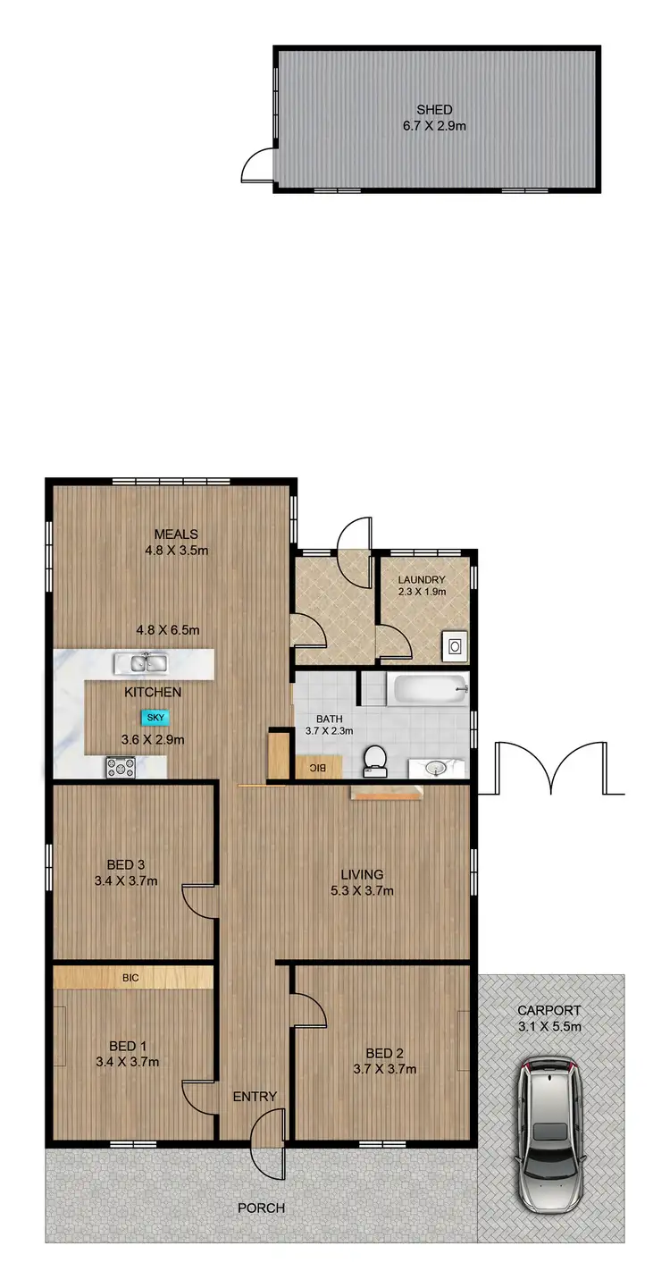 Floorplan of Homely house listing, 75 North Parade, Torrensville SA 5031