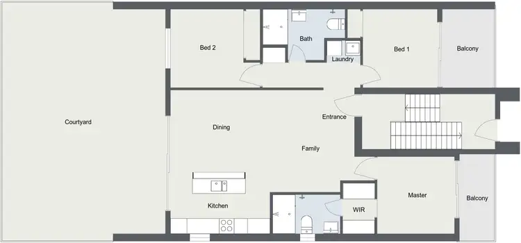 Floorplan of Homely apartment listing, 1/55 Jumbuck Crescent, Lawson ACT 2617