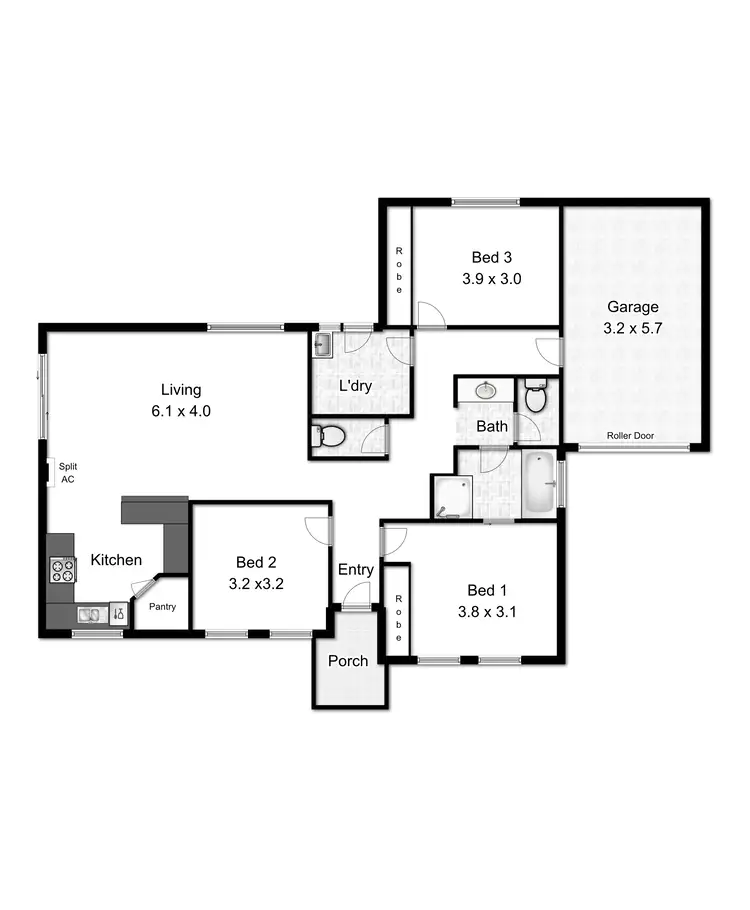 Floorplan of Homely unit listing, 4/4 West Street, Hectorville SA 5073