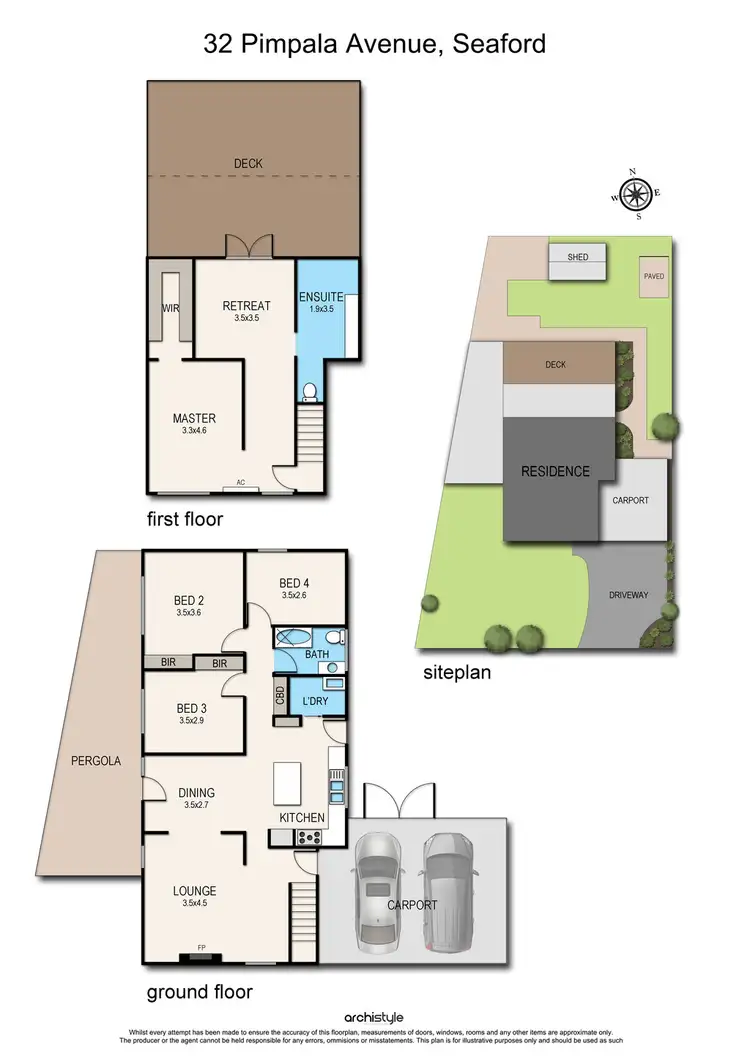 Floorplan of Homely house listing, 32 Pimpala Avenue, Seaford VIC 3198