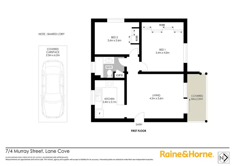 Floorplan of Homely apartment listing, 7/4 Murray Street, Lane Cove NSW 2066