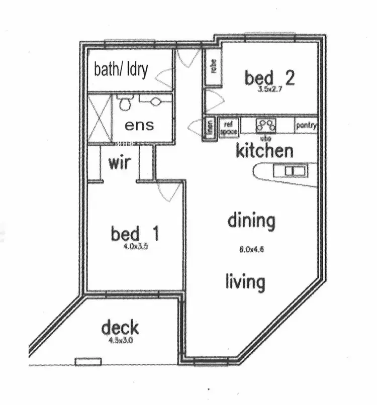 Floorplan of Homely apartment listing, 2/14 Edgar Street, Coffs Harbour NSW 2450