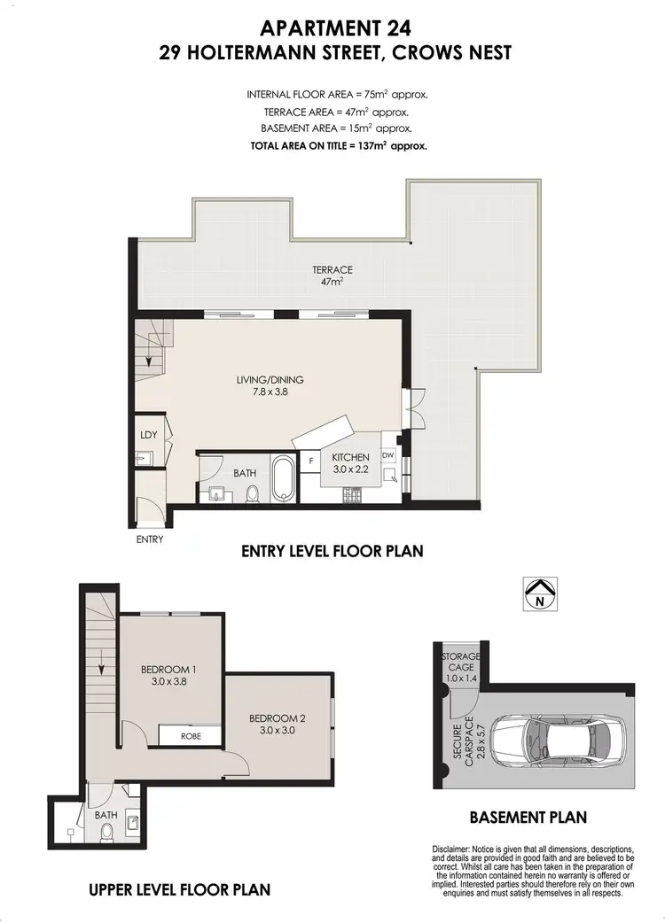 Floorplan of Homely apartment listing, 24/29 Holtermann Street, Crows Nest NSW 2065
